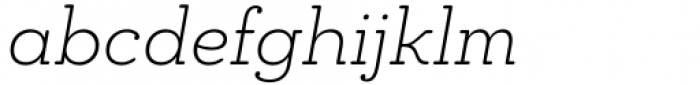 Chennai Slab Extended Thin Oblique Font LOWERCASE