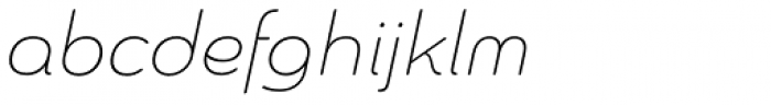 Chennai Thin Oblique Font LOWERCASE