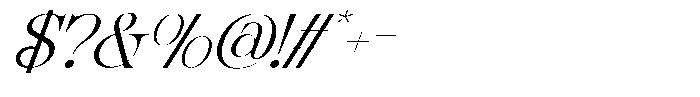 Chenolyta Oblique Font OTHER CHARS