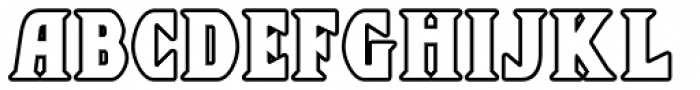 Chequers Outline Font LOWERCASE