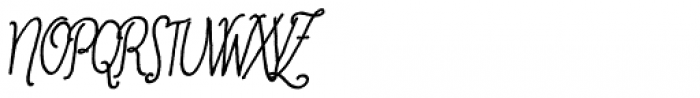 Cherripops Script Skinny Bold Italic Font UPPERCASE