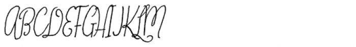 Cherripops Script Skinny Italic Font UPPERCASE