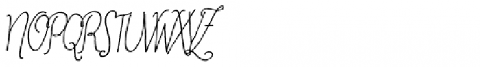 Cherripops Script Skinny Italic Font UPPERCASE