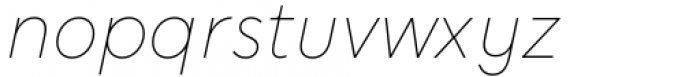 Chesna Grotesk Thin Italic Font LOWERCASE
