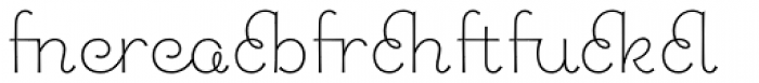 Chic Hand Ligatures Bold Font LOWERCASE