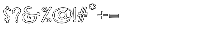 Chicago Boulevard Outline Font OTHER CHARS