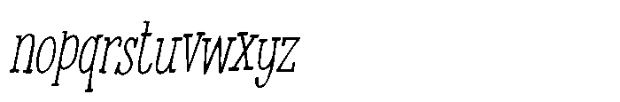 Chicharron Oblique Font LOWERCASE