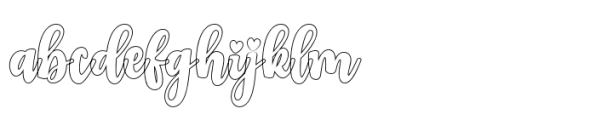 Chika Outline Font LOWERCASE