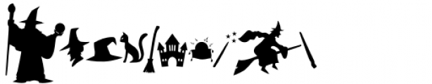 Child Witch Dingbats Font LOWERCASE