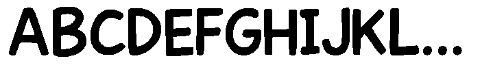 Childrens scribbles children's scribbles Regular Font UPPERCASE