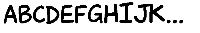Childrens scribbles children's scribbles Style 1 Font UPPERCASE