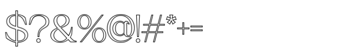 Chilia Outline Font OTHER CHARS
