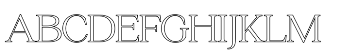 Chilia Outline Font UPPERCASE