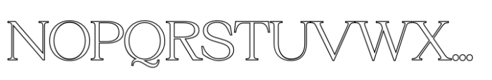 Chilia Outline Font UPPERCASE