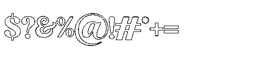 Chill Club Outlined Font OTHER CHARS