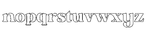 Chill Club Outlined Font LOWERCASE