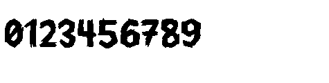 Chiller Mark Slashed Chiller Mark Regular Font OTHER CHARS
