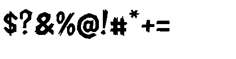 Chiller Mark Slashed Chiller Mark Regular Font OTHER CHARS