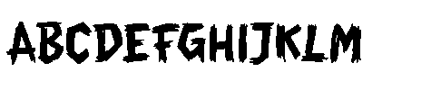Chiller Mark Slashed Chiller Mark Regular Font UPPERCASE