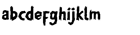 Chiller Mark Slashed Chiller Mark Regular FONT