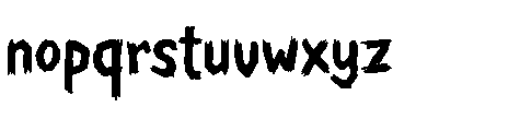 Chiller Mark Slashed Chiller Mark Regular Font LOWERCASE