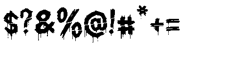 Chiller Mark Slashed Regular Font OTHER CHARS