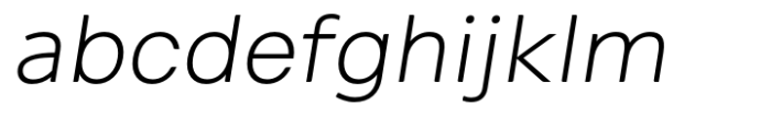 Chilloxine Extra Light Italic Font LOWERCASE