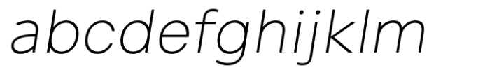 Chilloxine Thin Italic Font LOWERCASE