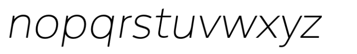 Chilloxine Thin Italic Font LOWERCASE