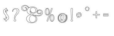 Chilon Outline Font OTHER CHARS