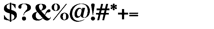 Chilton Bold Font OTHER CHARS