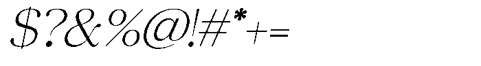 Chilton Thin Italic Font OTHER CHARS