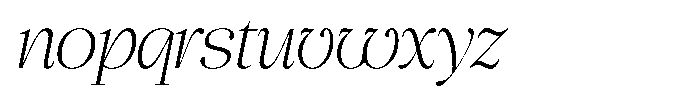 Chilton Thin Italic Font LOWERCASE