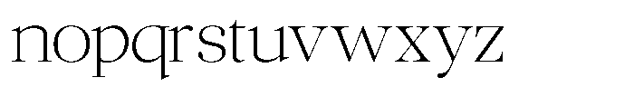 Chilton Thin Font LOWERCASE
