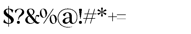 Chimango Medium Font OTHER CHARS