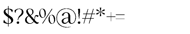 Chimango Regular Font OTHER CHARS