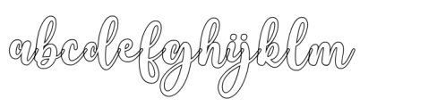 Chinthiya Script Outline Font LOWERCASE