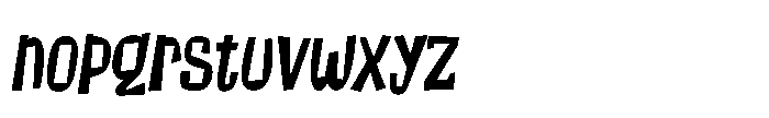 Chip Shop Light Italic Font LOWERCASE