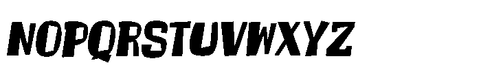 Chip Shop Mixed Italic Font UPPERCASE