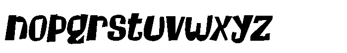 Chip Shop Mixed Italic Font LOWERCASE