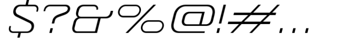 Chiq Light Expanded Italic Font OTHER CHARS