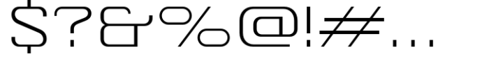 Chiq Light Expanded Font OTHER CHARS