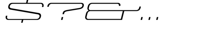 Chiq Light Ultra Expanded Italic Font OTHER CHARS