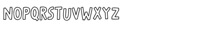 Chirpy Song Outline Font LOWERCASE