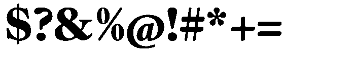 Chiswell Large Black Font OTHER CHARS