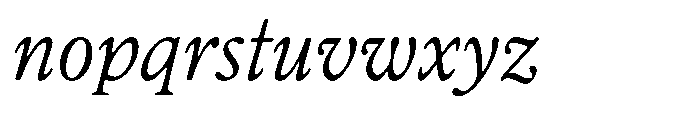 Chiswell Large Light Italic Font LOWERCASE