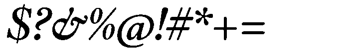 Chiswell Large Medium-Italic Font OTHER CHARS