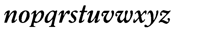 Chiswell Large Medium-Italic Font LOWERCASE