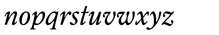 Chiswell Large Regular Italic Font LOWERCASE