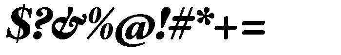 Chiswell Median Black Italic Font OTHER CHARS